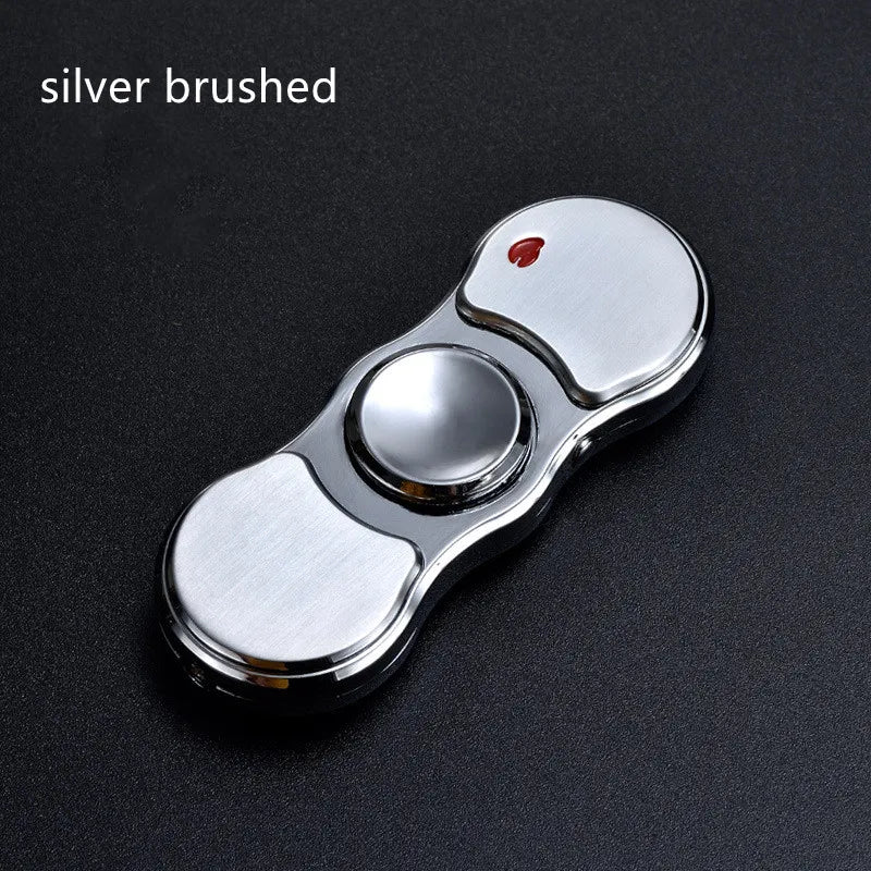 Metal Rechargeable Colorful Light Fidget Spinner Lighter