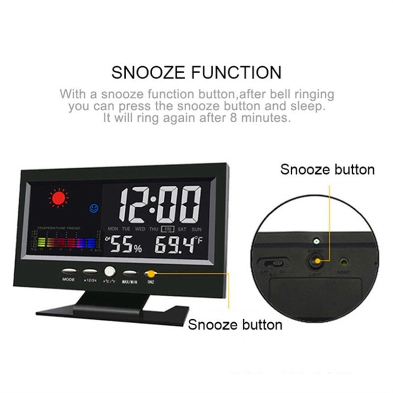 Alarm Pro LCD Weather Station Clock