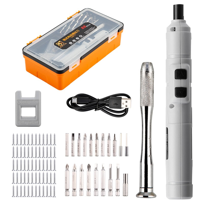 Cordless Mini Electrical Screwdriver Set