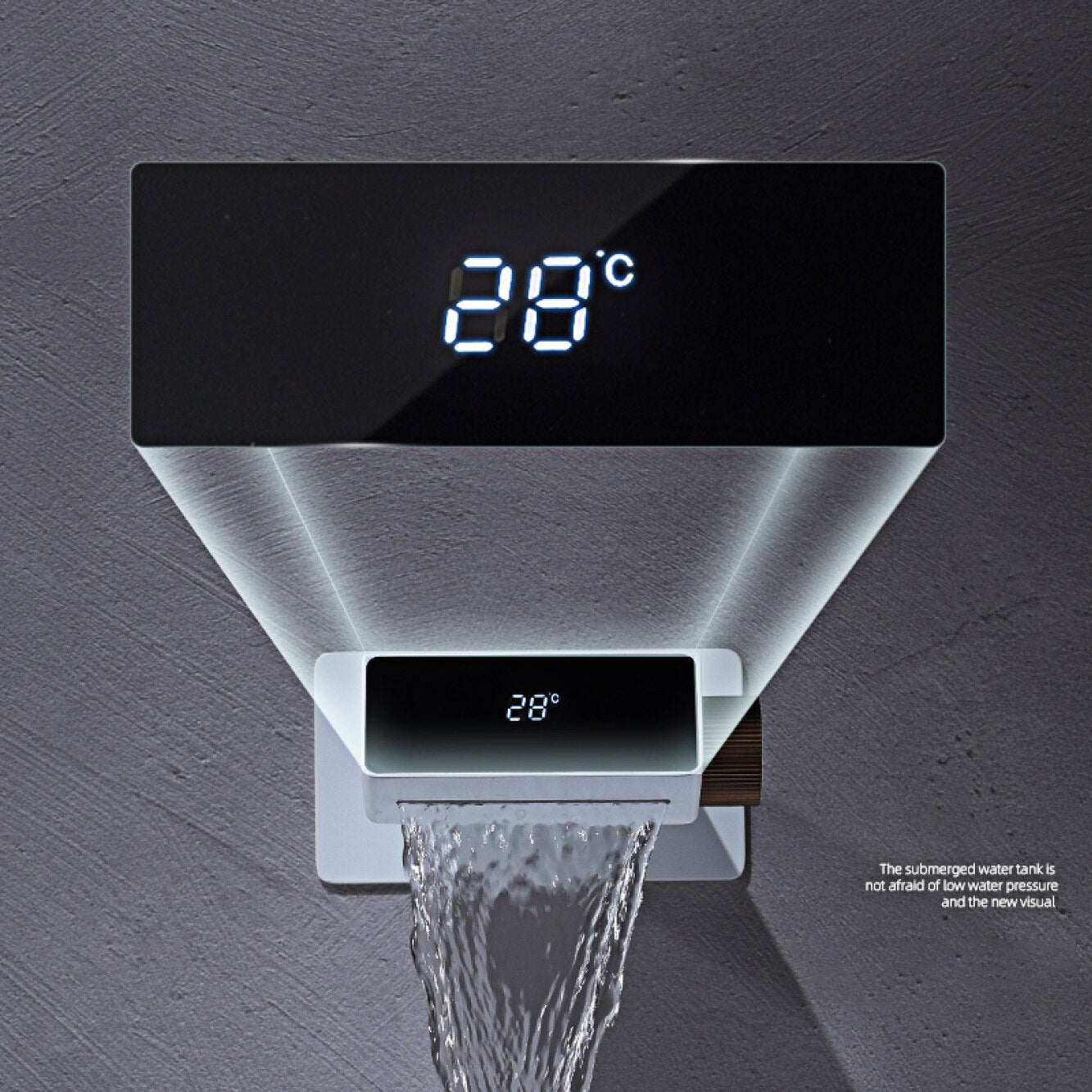 High-End Digital Display Futuristic Bathroom Faucet