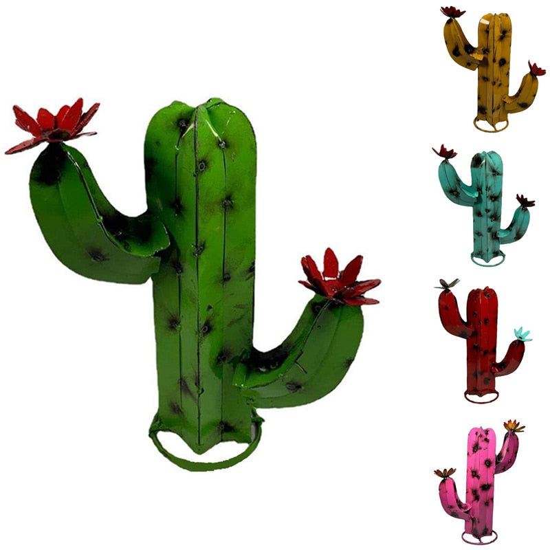 Garden Metal Art Cactus Decor