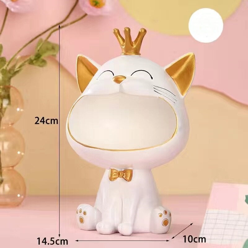 Fortune Kitty Statue Home Storage Box