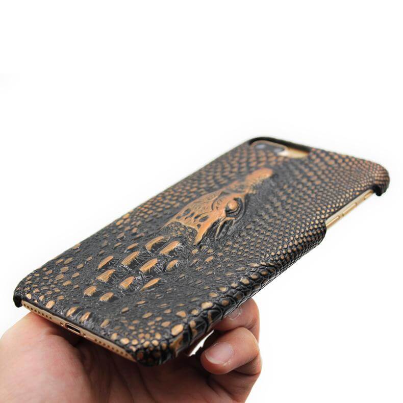 3D Crocodile Retro Hard Shell Cover Case for Iphone Models