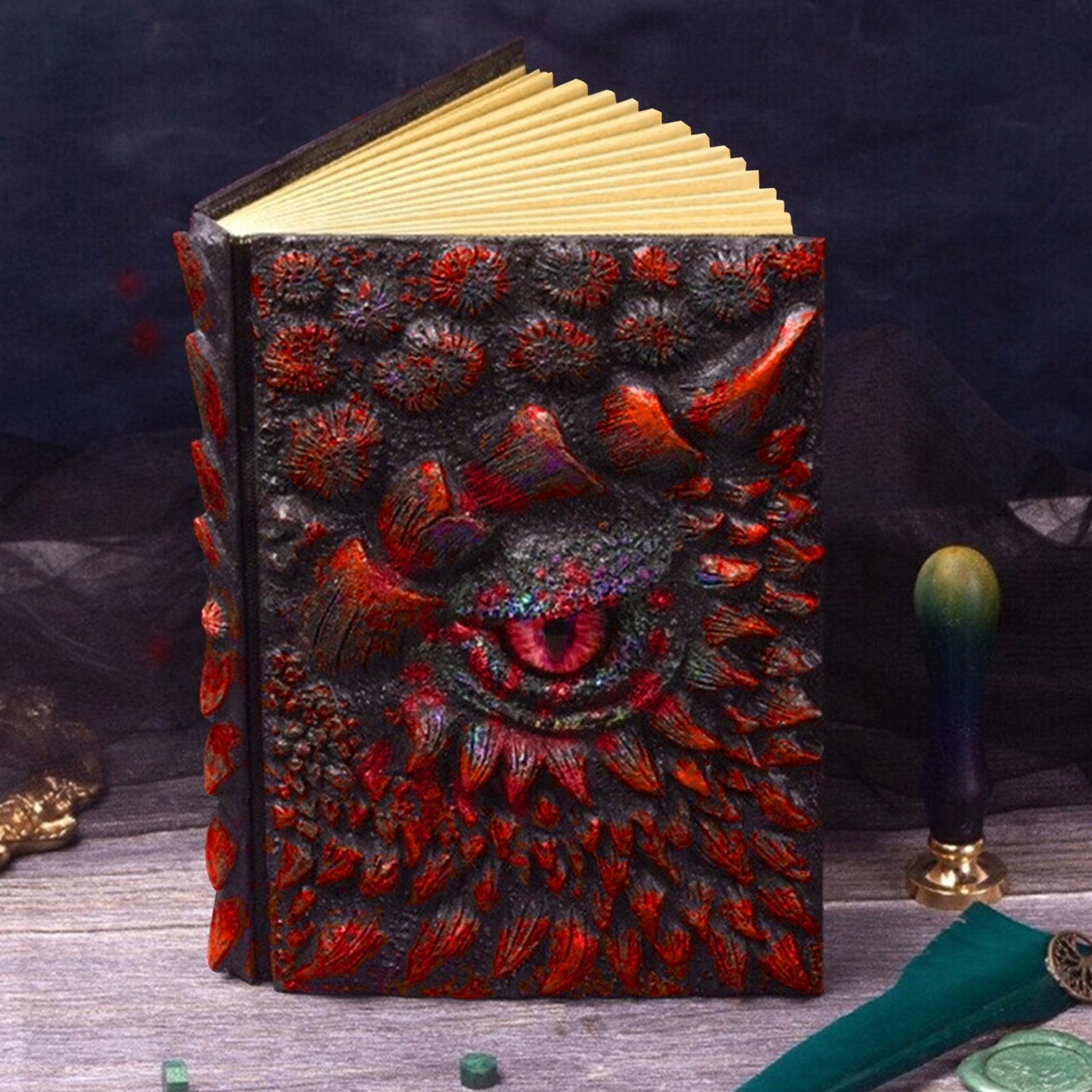 Vintage 3D Dragon Notebook