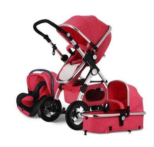 Luxury 3 in 1 Portable Higher Land-scape Carriage Foldable Baby Stroller