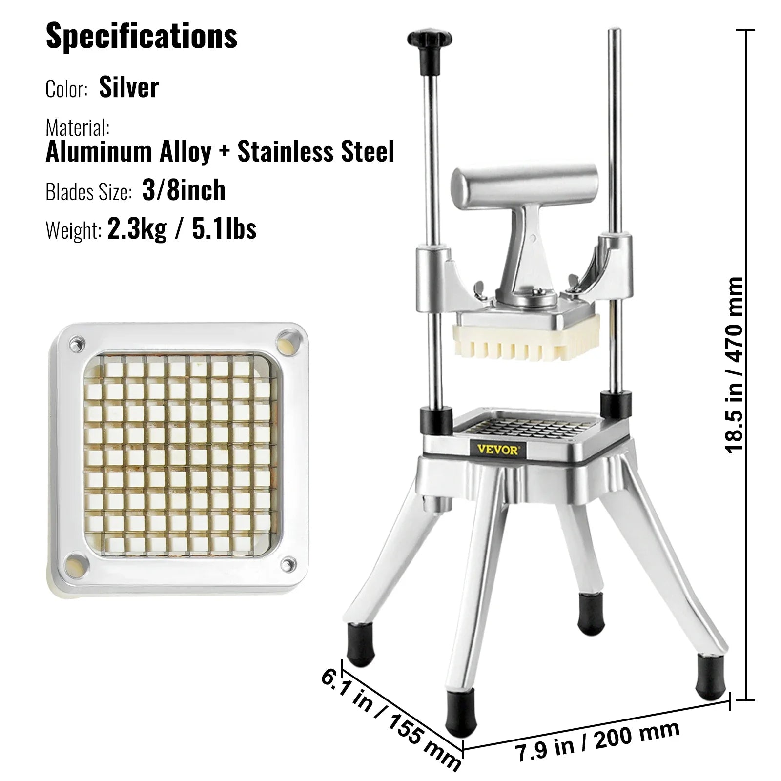 Manual Slicing Stainless Steel Commercial Vegetable Slicer