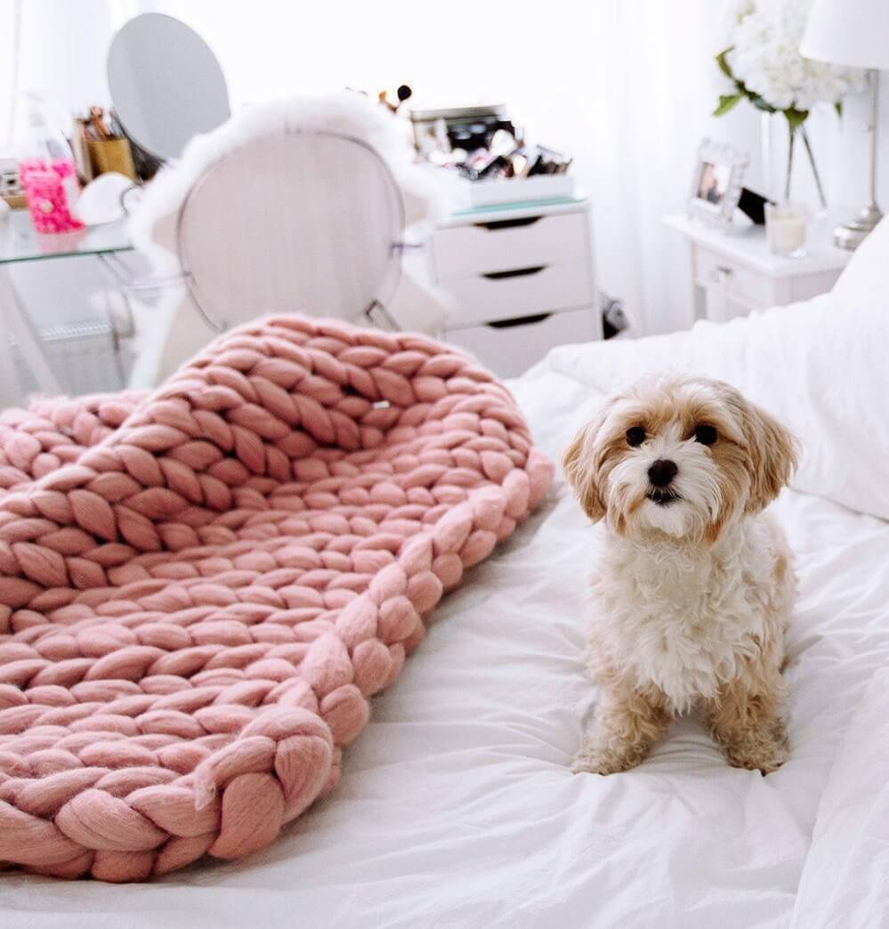 Thick Line Sofa Knitted Blanket