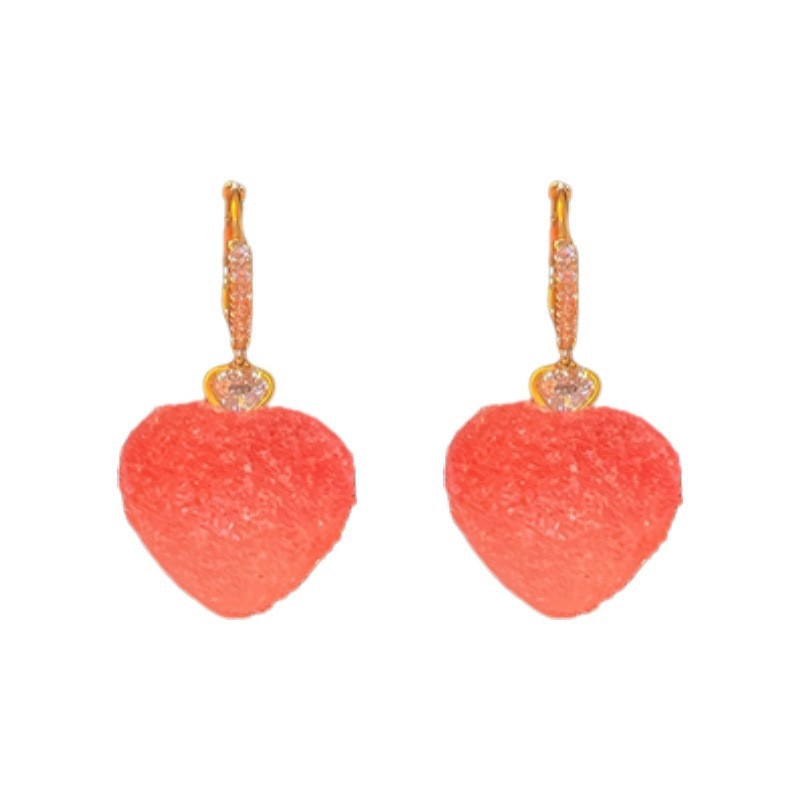 Cherry Lover Zircon Korean Style Earrings