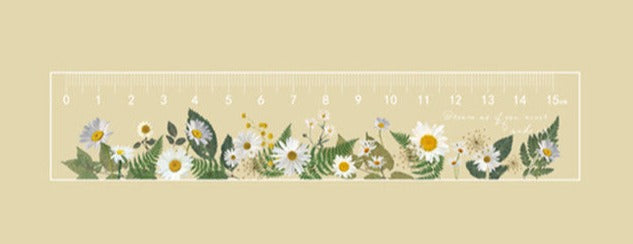 Cottagecore Daisy Flower Ruler