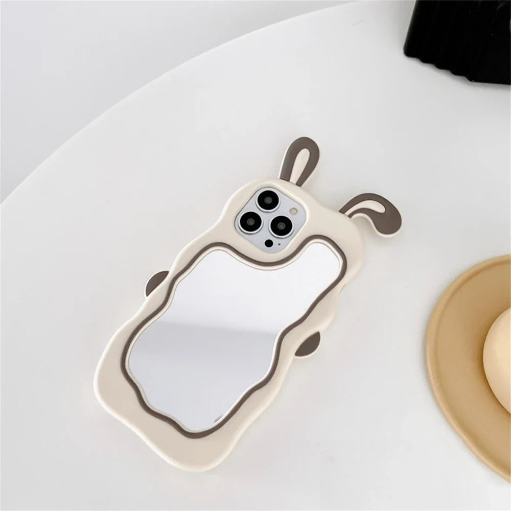 Rabbit Ear Make-Up Mirror iPhone Case