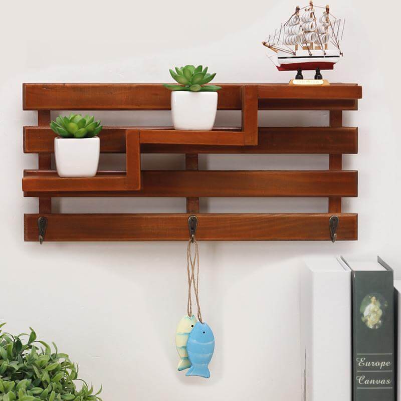 Handmade Wood Boxes Shelf Organizer