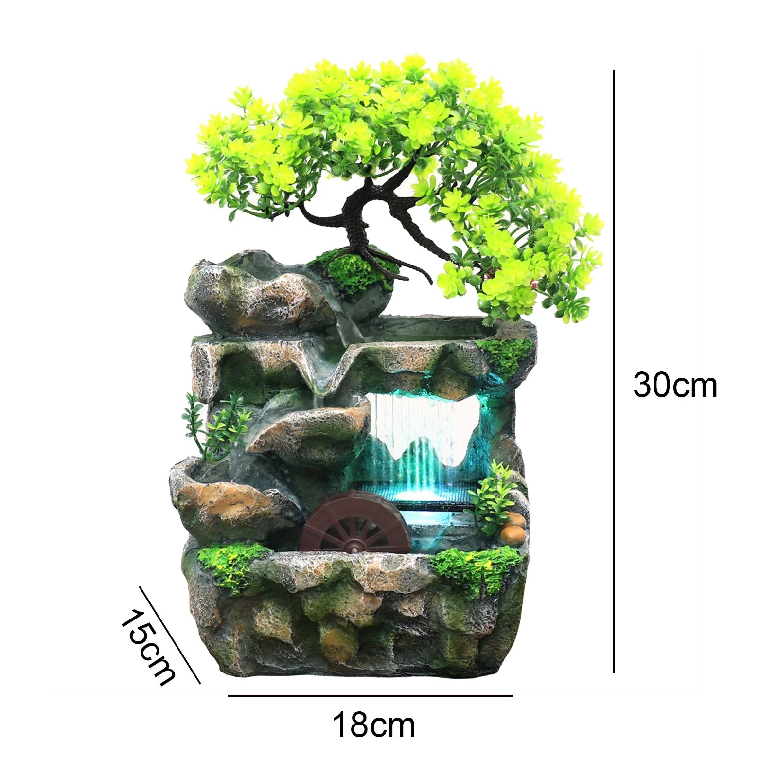 Natural Mini Tree Waterfall Desk Fountain