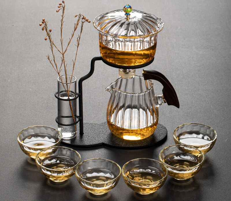 Nature Leaf Magnetic Semi-Automatic Tea Set