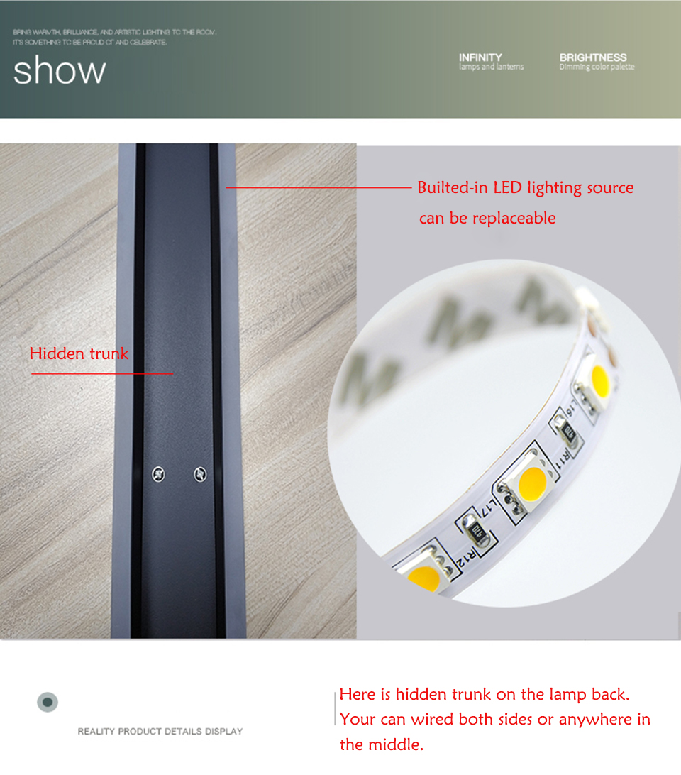 Long Strip LED Elegant Wall Lamp