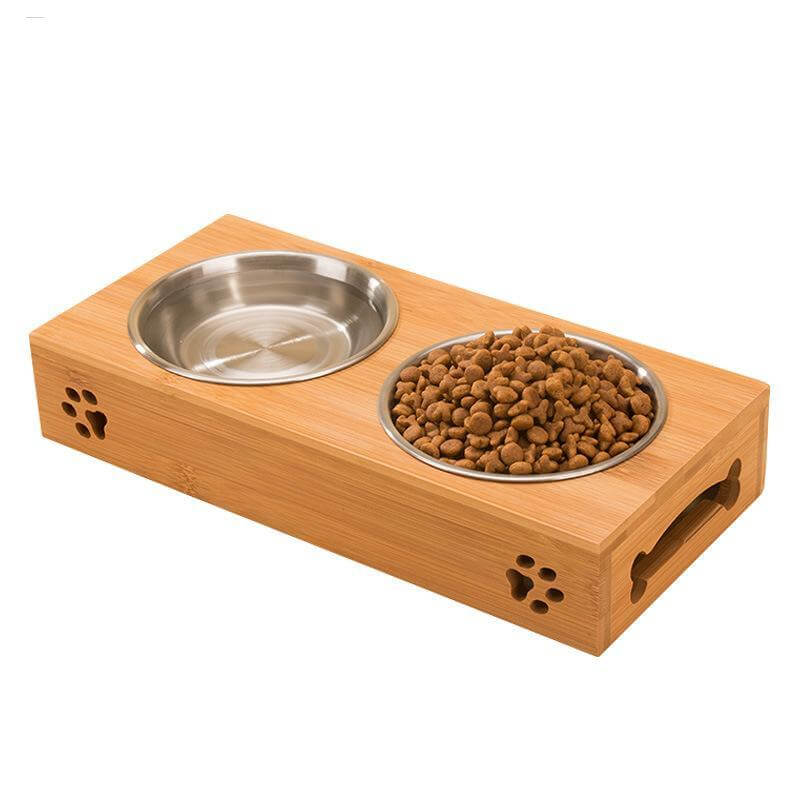 Wooden Pet Food Bowl