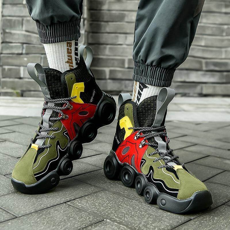 Roller Skate Shape Comfy Men Running Shoes