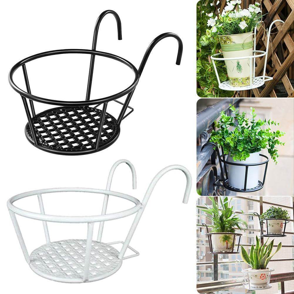 Iron Outdoor Hanging Baskets Flower Pot Holder