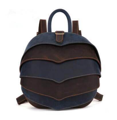 Genuine Leather Modern Retro Men Backpack