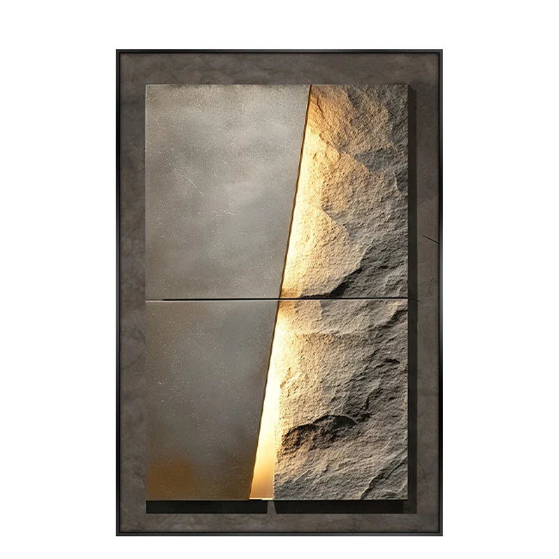 New Rock Texture Led Porcelain Wall Lamp