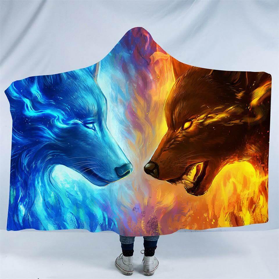 3d Ice and Fire Wearable Hooded Blanket