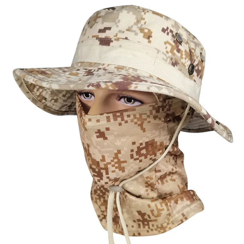 Tactical Camouflage Full Face Cover Hat