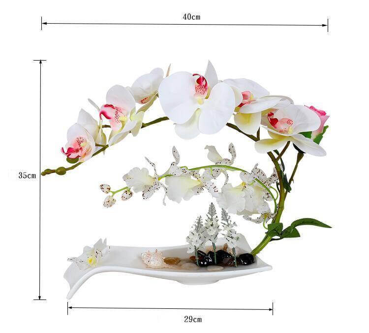 Artificial Butterfly Orchid Flowers Set