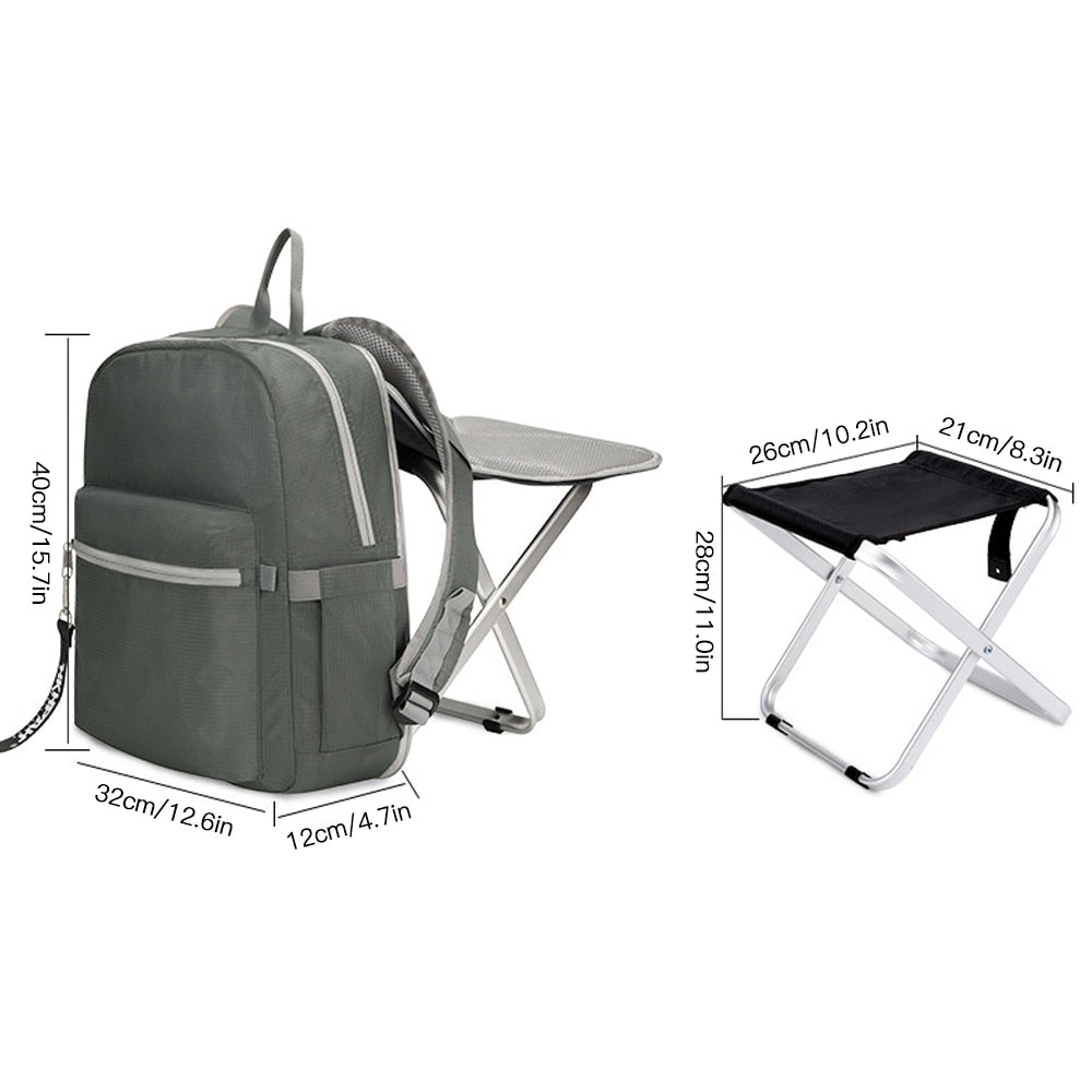 2in1 Foldable Camping Chair Combo Backpack