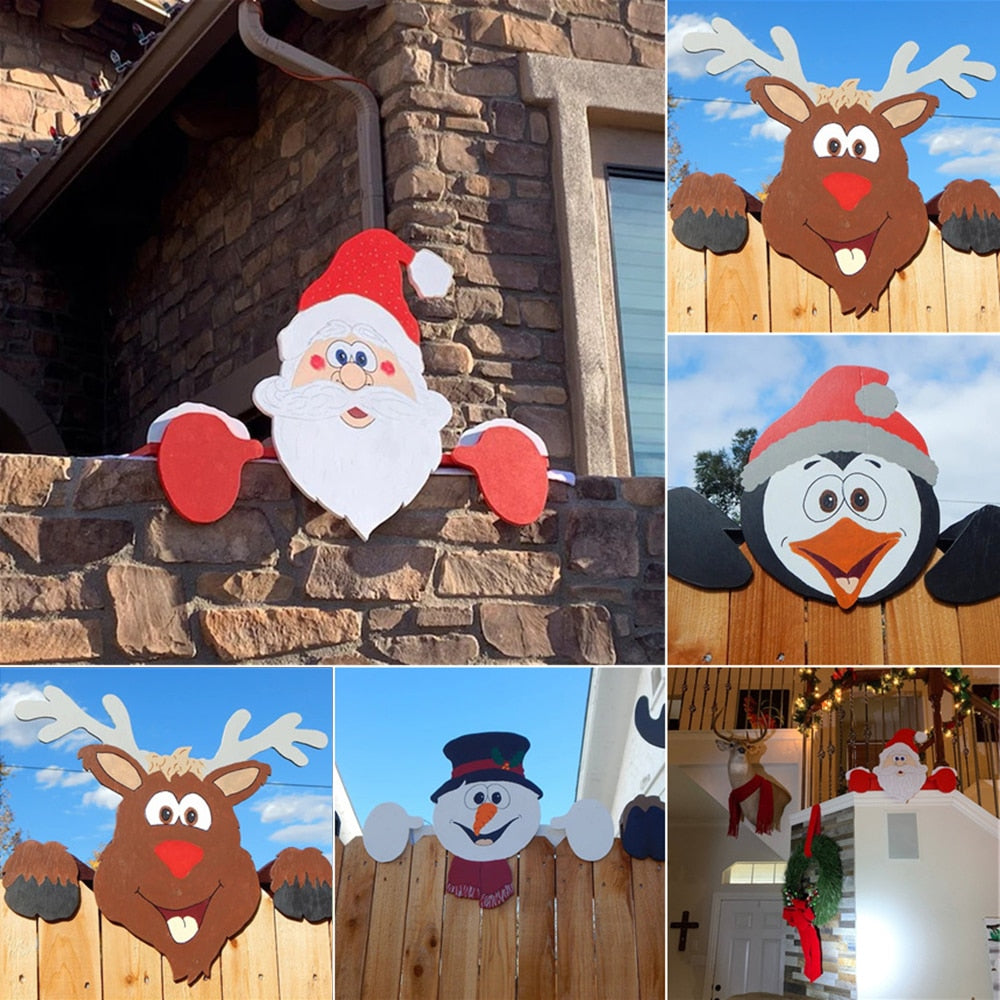 Surprise Santa Claus Outdoor Christmas Decoration