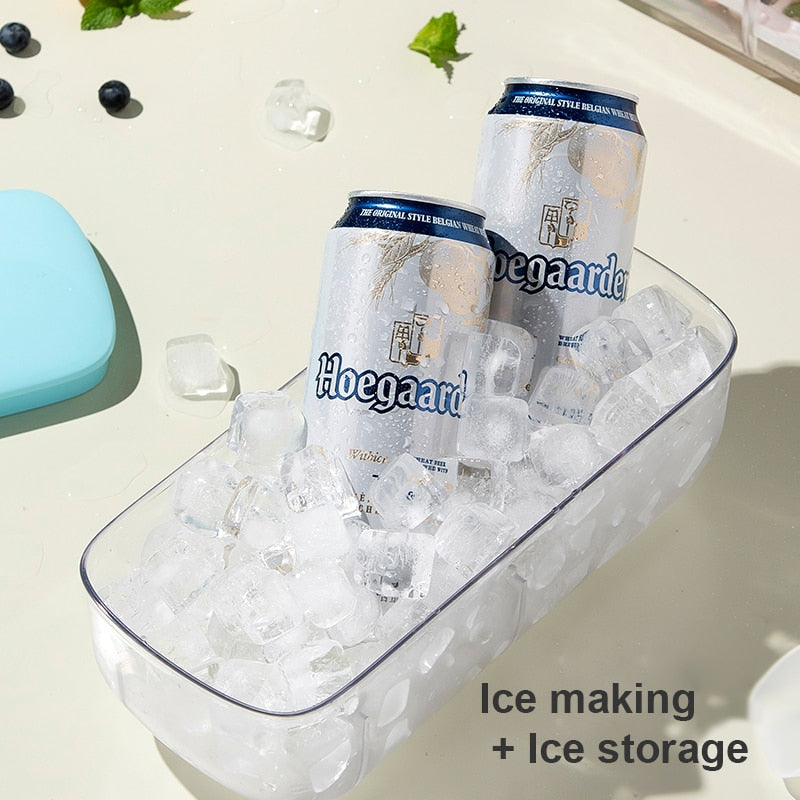 Double Layer Lazy Ice Maker Storage Box