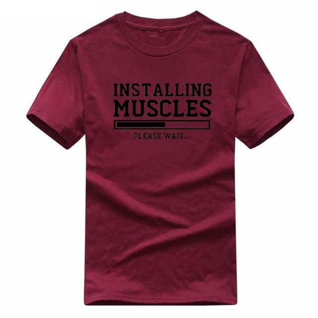 Installing Muscles Funny T-shirt