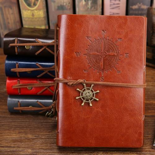 Retro PU Leather Pirate Spiral Notebook