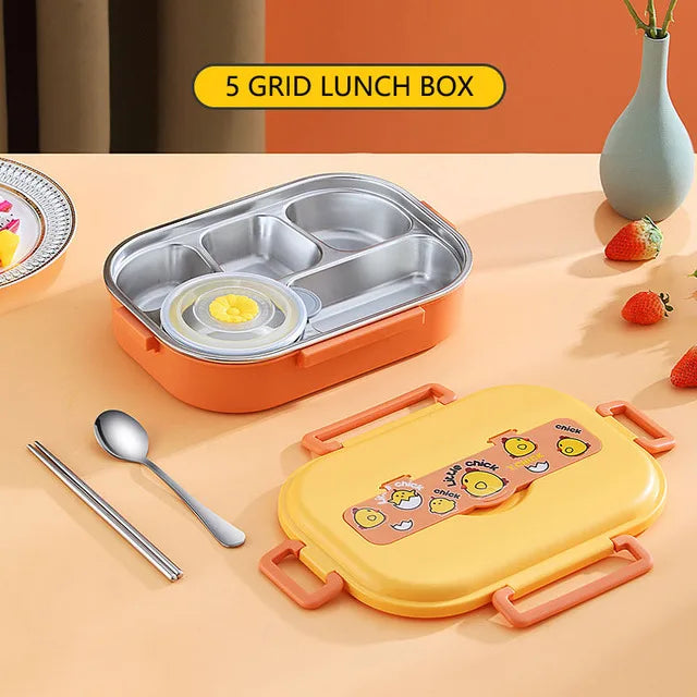 Insulated Divider Stainless Steel Lunchbox Set