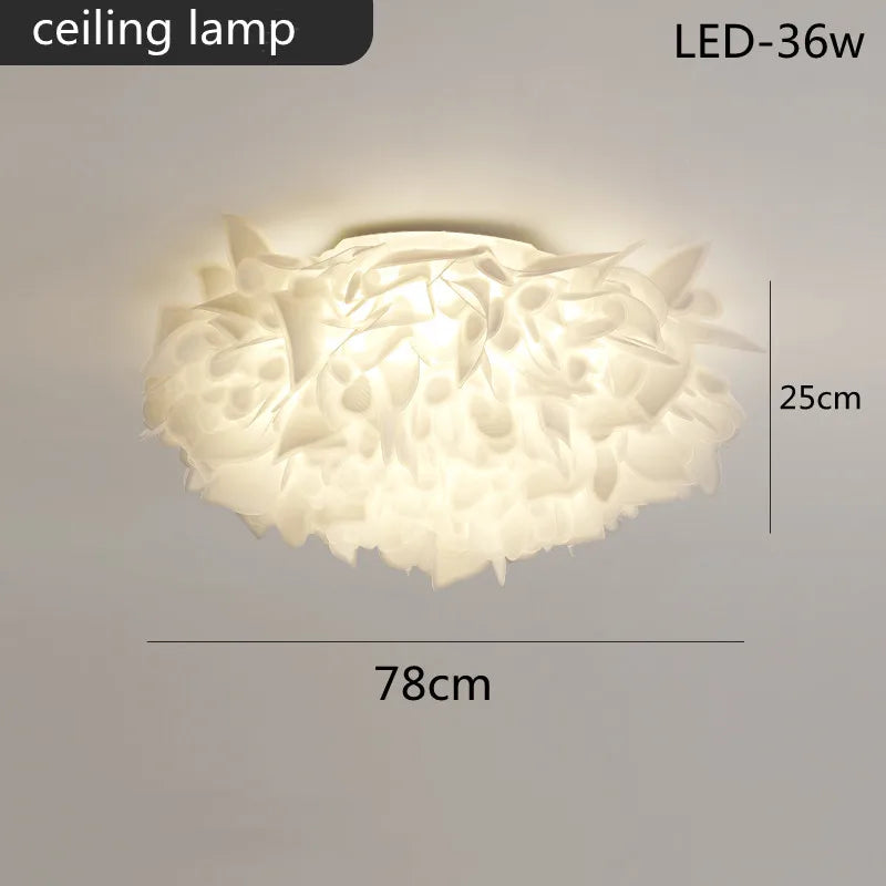 White Flower LED Multi-Mode Dimming Home Ceiling Lamp