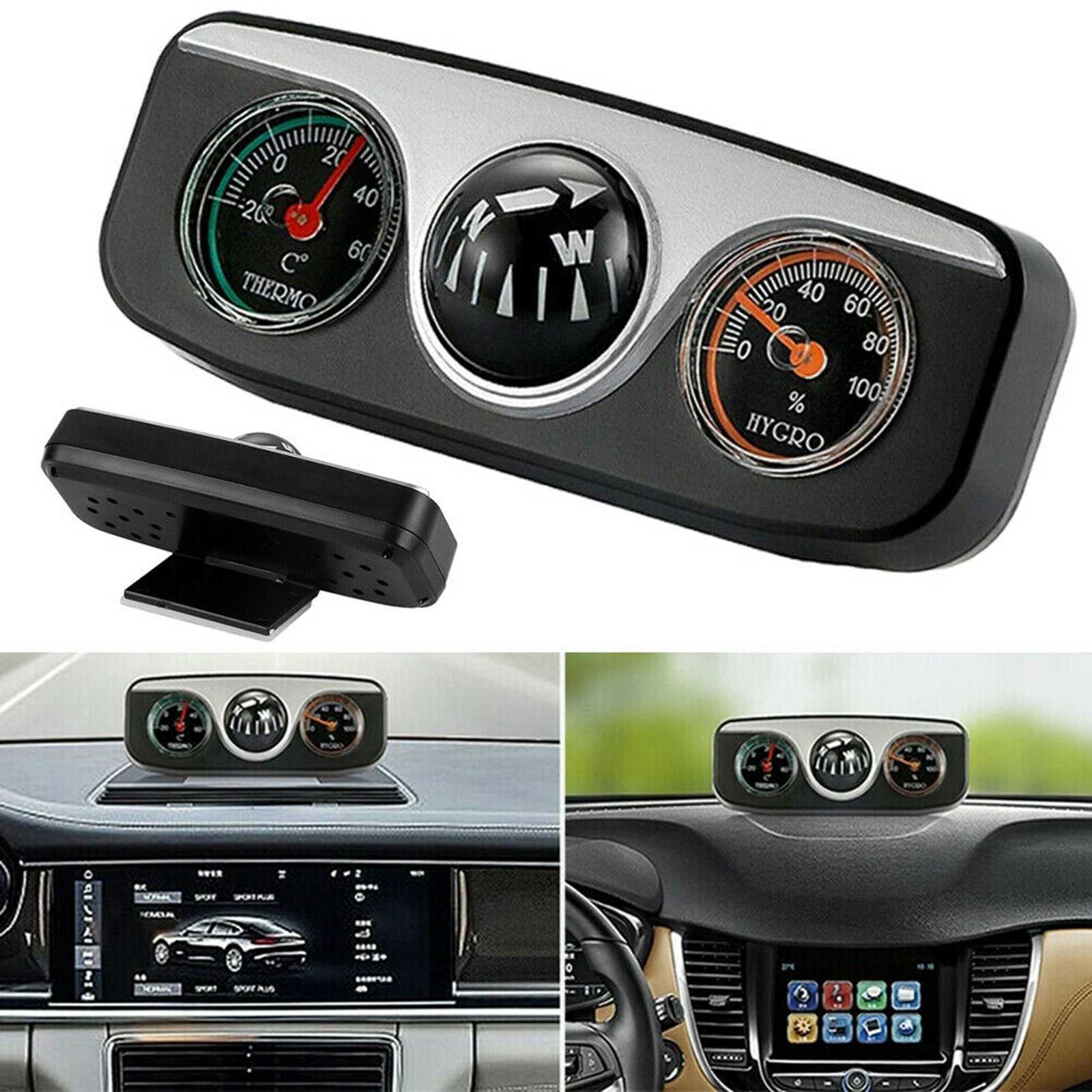 Stylish Retro Car Thermometer Compass