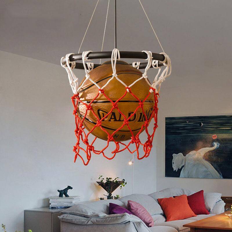 Vintage Luminaria Basketball Pendant Hanging Lamp