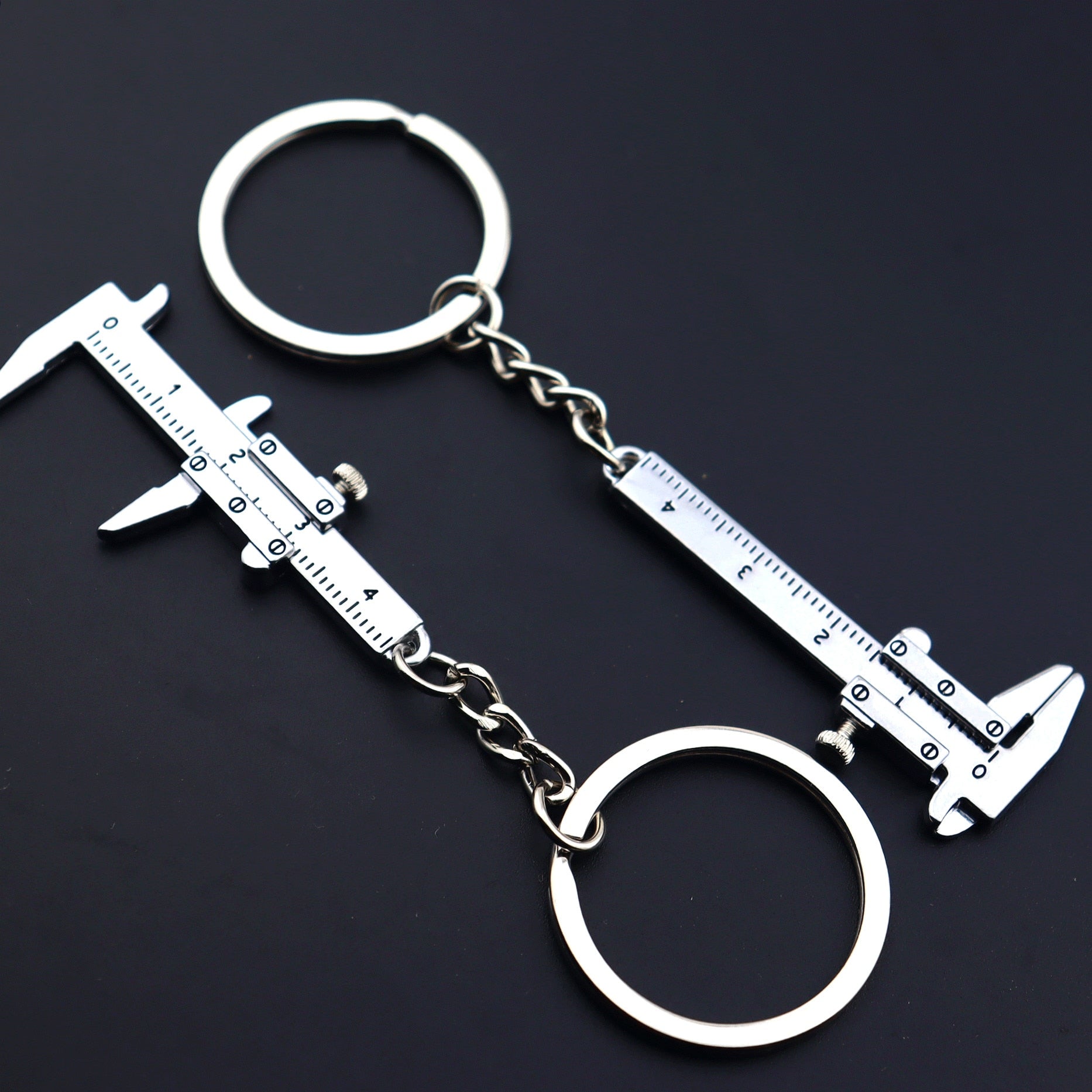 Mini Caliper Ruler Keychain