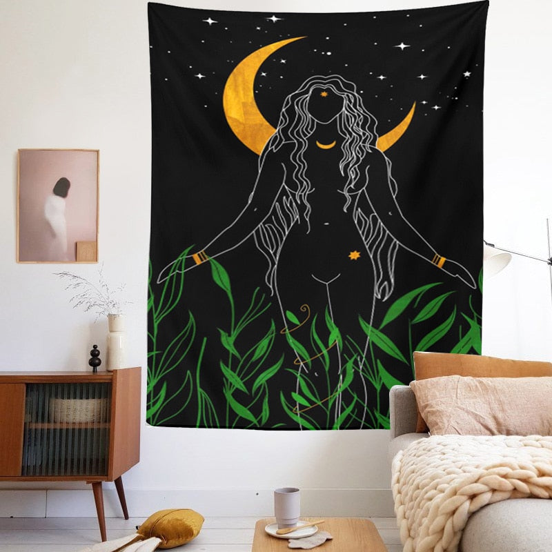 Bohemian Style Moon Energy Wall Hanging Decor