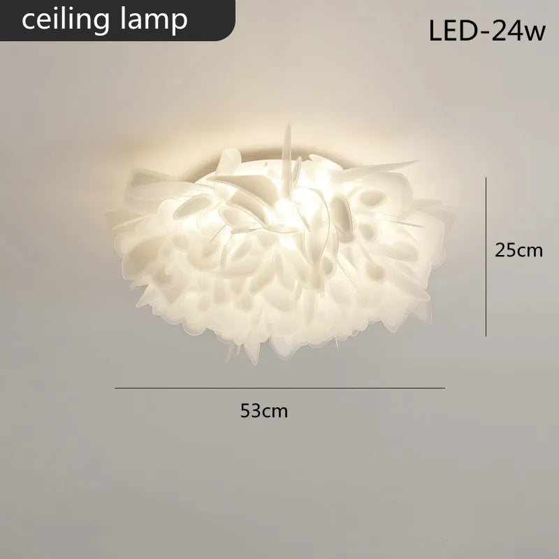 White Flower LED Multi-Mode Dimming Home Ceiling Lamp