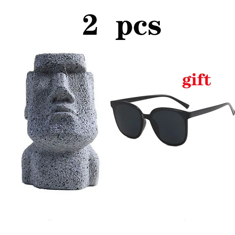 Stone Face Eyeglass Holder Stand