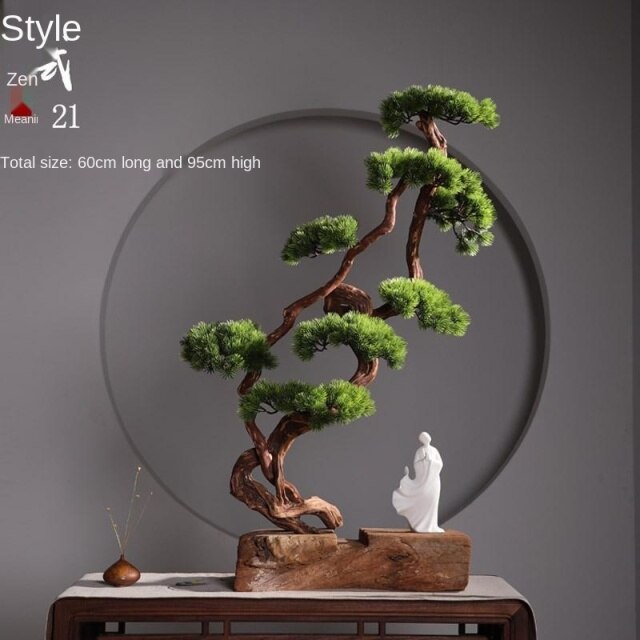 Chinese Zen Root Carving Landscape Home Decor