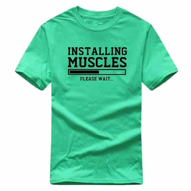 Installing Muscles Funny T-shirt