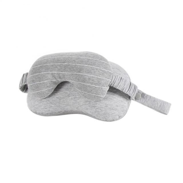 Hooded Foldable Memory Foam Neck Pillow for Travelers