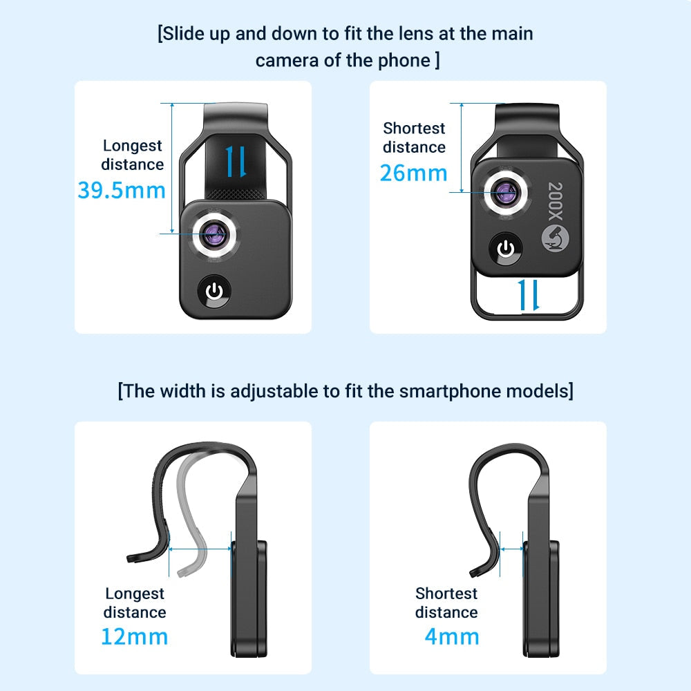 Universal 200X Zoom Phone Lens