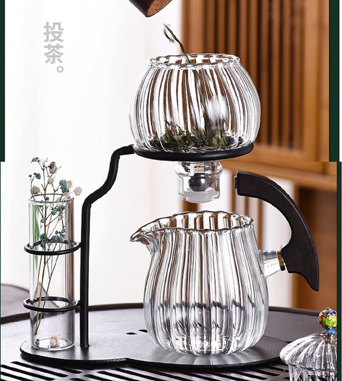 Nature Leaf Magnetic Semi-Automatic Tea Set