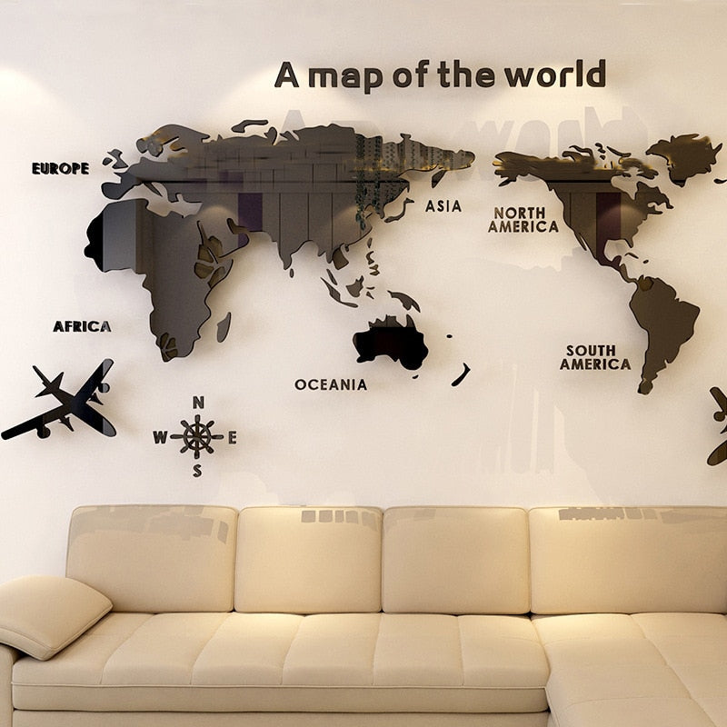 Globe Vision World Map Sticker