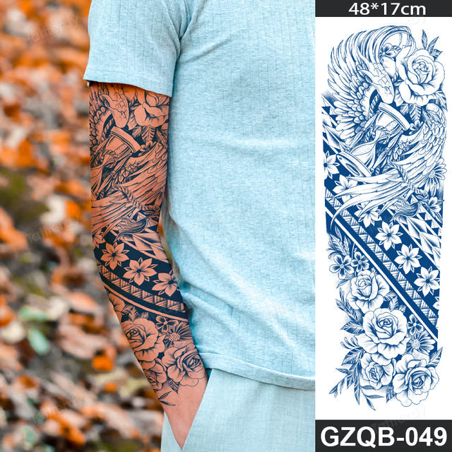 Ethnic Long Sleeve Semi-Permanent Temporary Tattoo