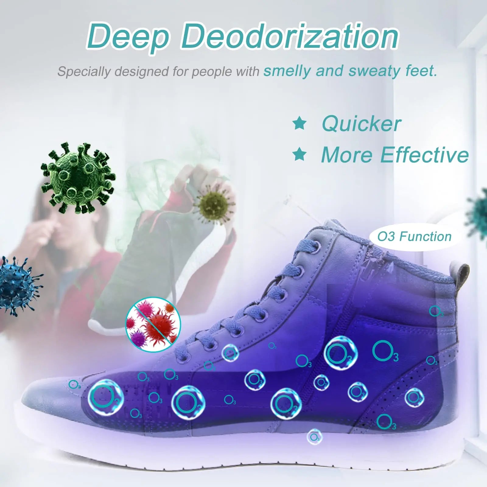 Modern Quick Clean Deodorizing Shoe Dryer