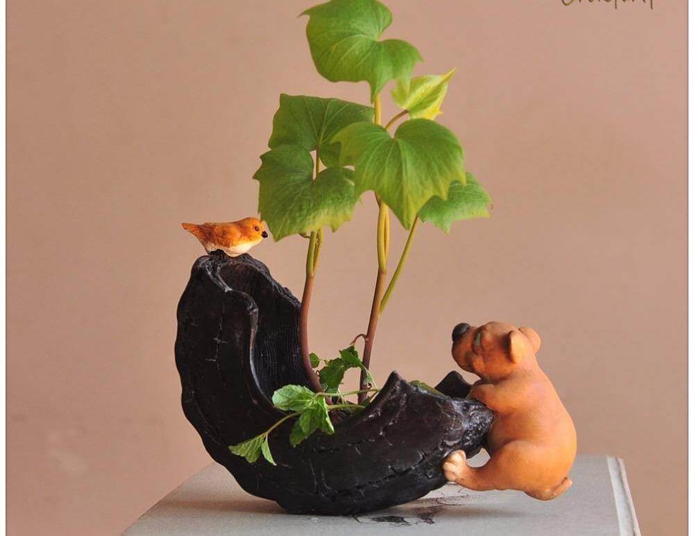 Cute Dog FlowerPot decoration