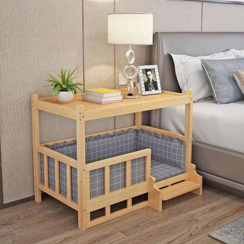 Furry Friend Detachable Pet Wooden Table Bed