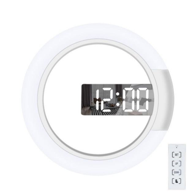 LED Ring Lamp Wall Clock